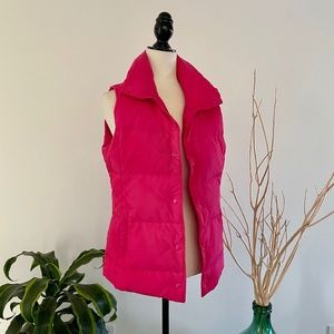 Down Filled Pink Puffer Vest - Sz S